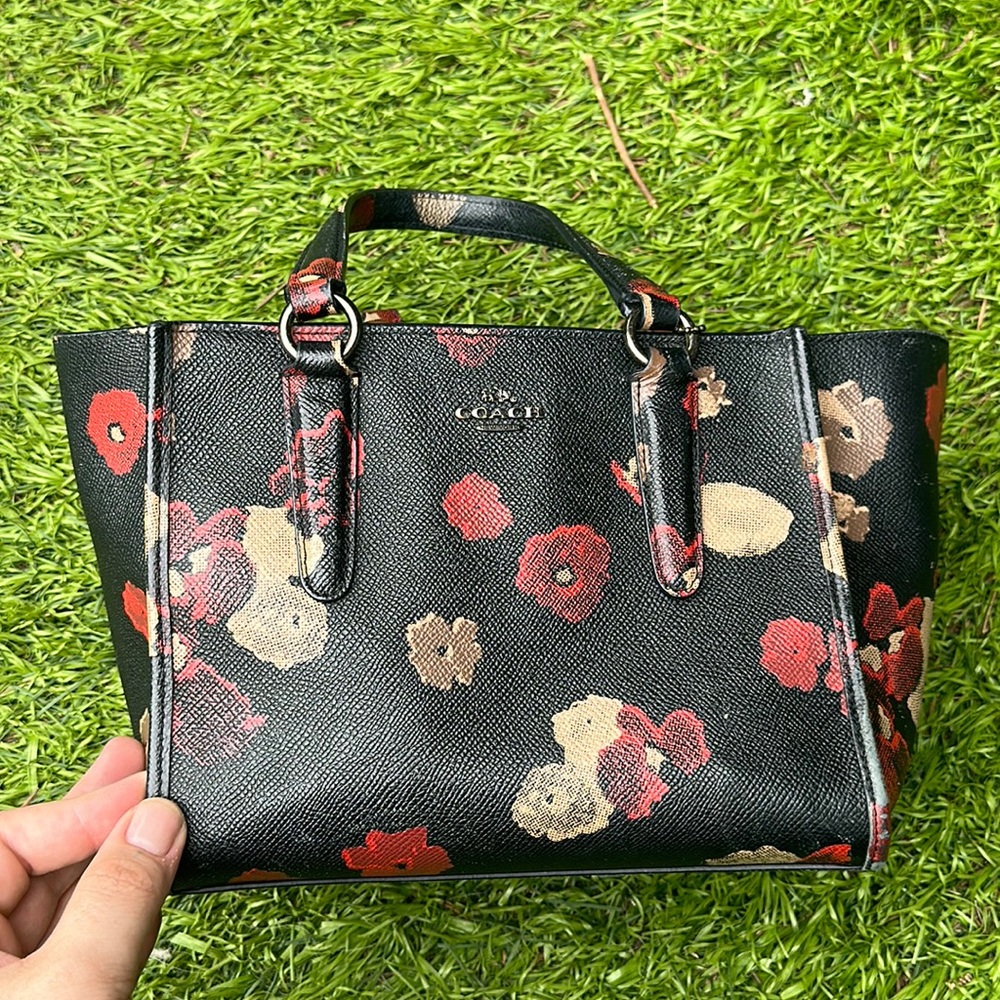 Coach Floral print crossbody tote